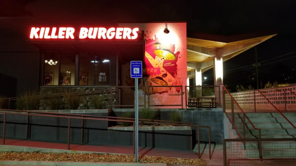 Exterior View of Killer Burgers in Atlanta, Georgia